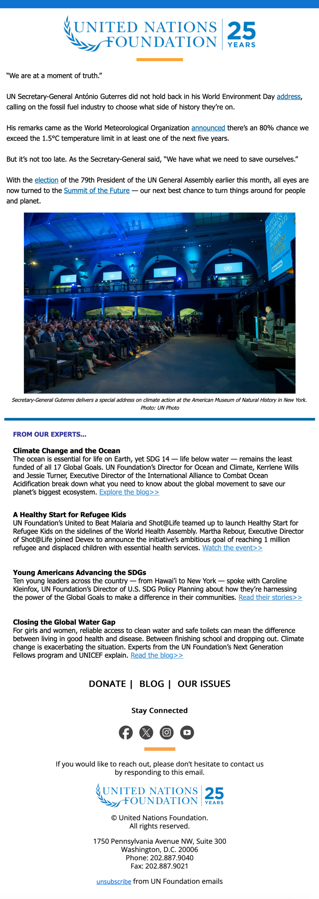 United Nations Foundation // Fundraising Emails From Global Charities, Nonprofit Organizations and NGOs 