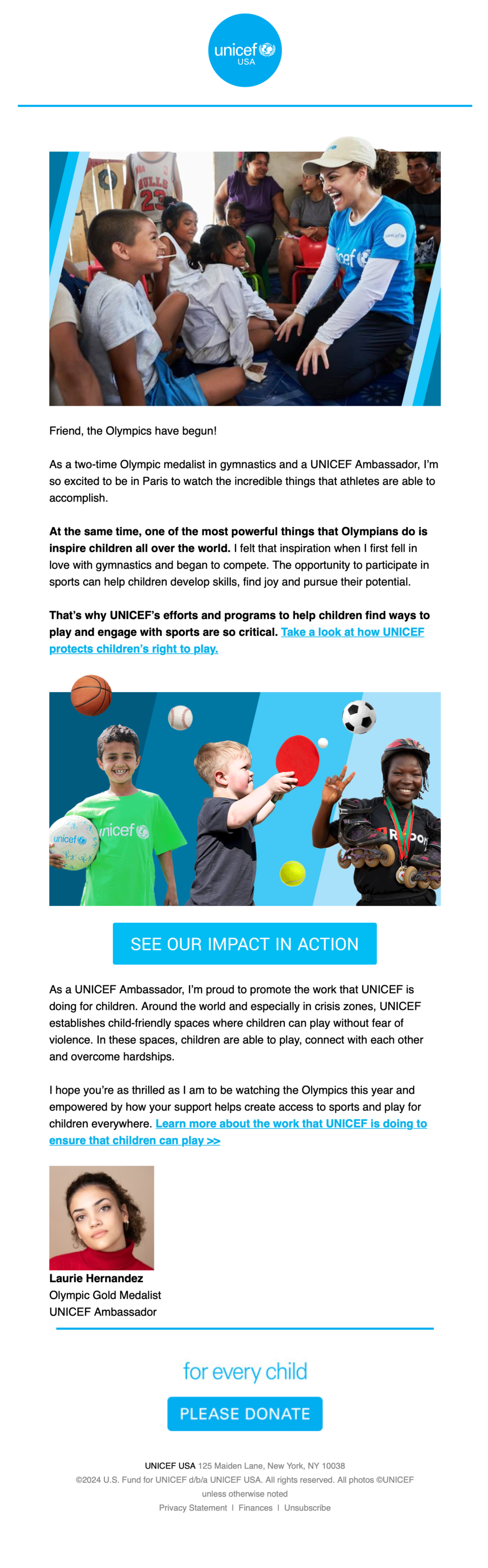 UNICEF USA // Fundraising Emails From Global Charities, Nonprofit Organizations and NGOs 