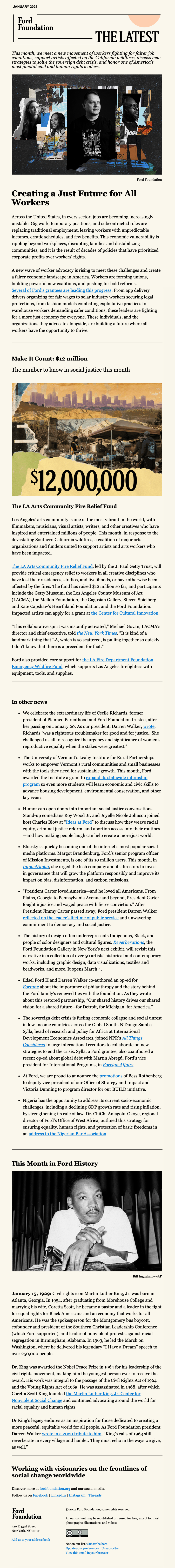 Ford Foundation // Email Fundraising Examples 