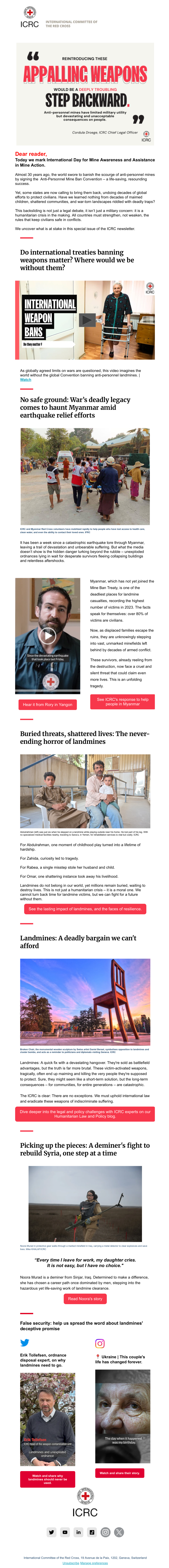 ICRC // Email Fundraising Examples 
