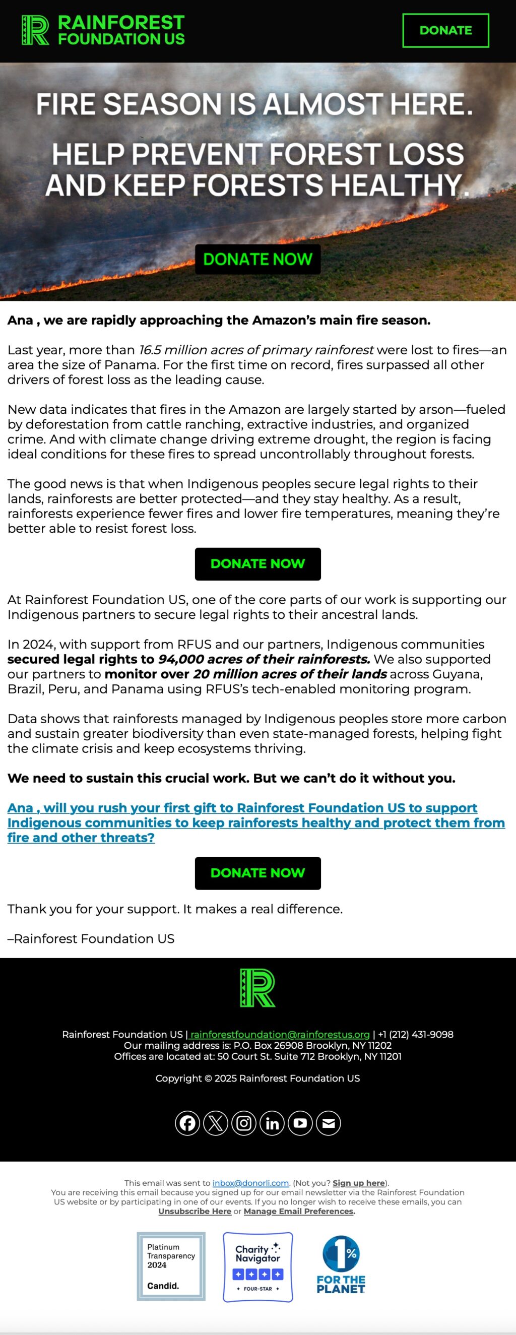 Email Fundraising Examples 